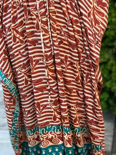 Lång Kaftan i återvunnet Sarisilke - Sissel Edelbo