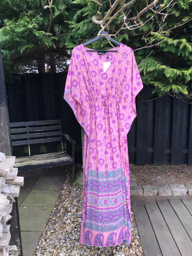 Rosa extra lång kaftan
